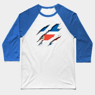 Costa Rica Shredding Baseball T-Shirt